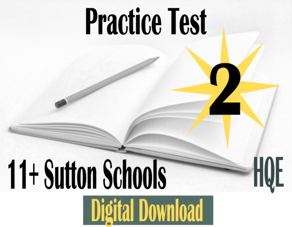 Test Paper Sutton 11+ Paper 2