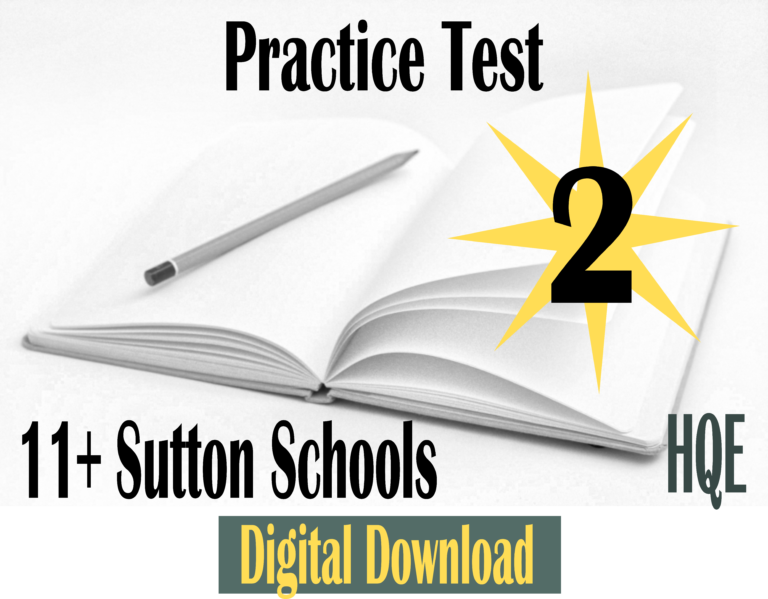 Test Paper Sutton 11+ Paper 2