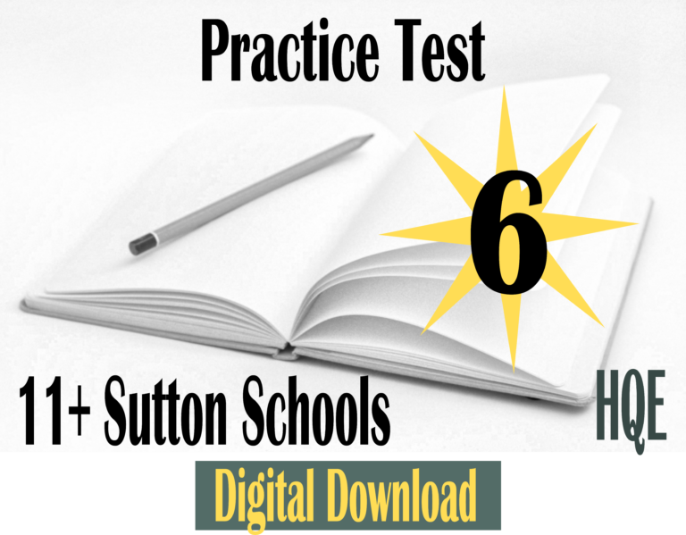 Test Paper Sutton 11+ Paper 6