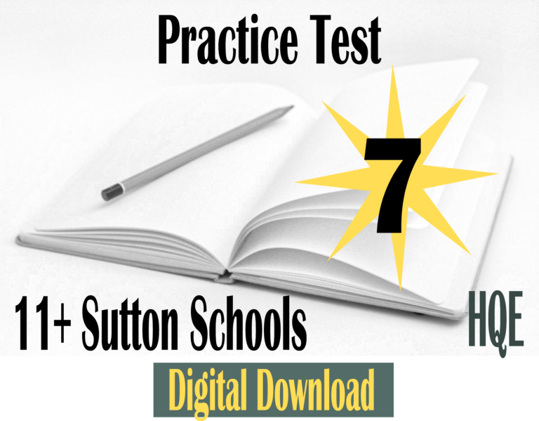 Test Paper Sutton 11+ Paper 7