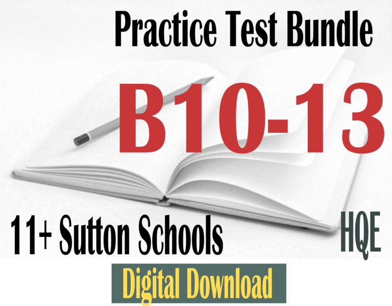 Test Paper Sutton 11+ Bundle (B10-13) Practice Papers