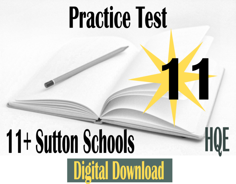 Test Paper Sutton 11+ Paper 11